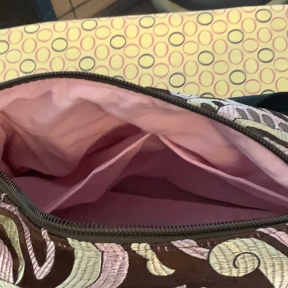 Petunia Pickle Bottom- Tote- Brown and Pink-16” X 9”-...
